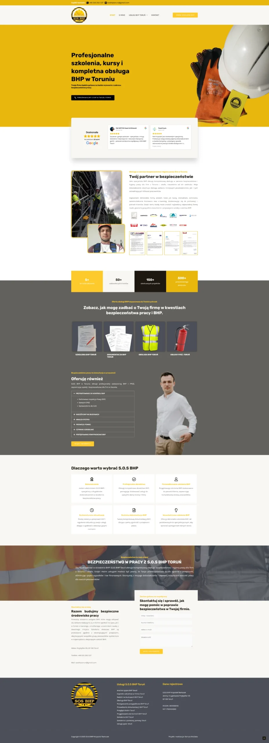 S.O.S BHP — strona internetowa